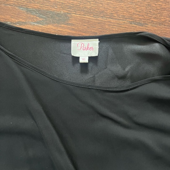 Parker belted cinched-waist dress with puff-sleeve - Picture 7 of 9